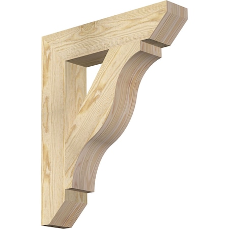 Ekena Millwork Funston Slat Rough Sawn Bracket, Douglas Fir, 4"W x 20"D x 24"H BKT04X20X24FST06RDF